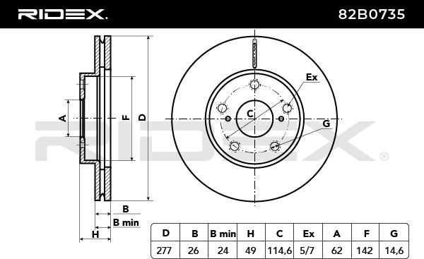 спирачен диск RIDEX