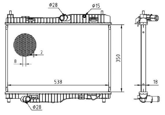 Radiator, racire motor MTR 13054901