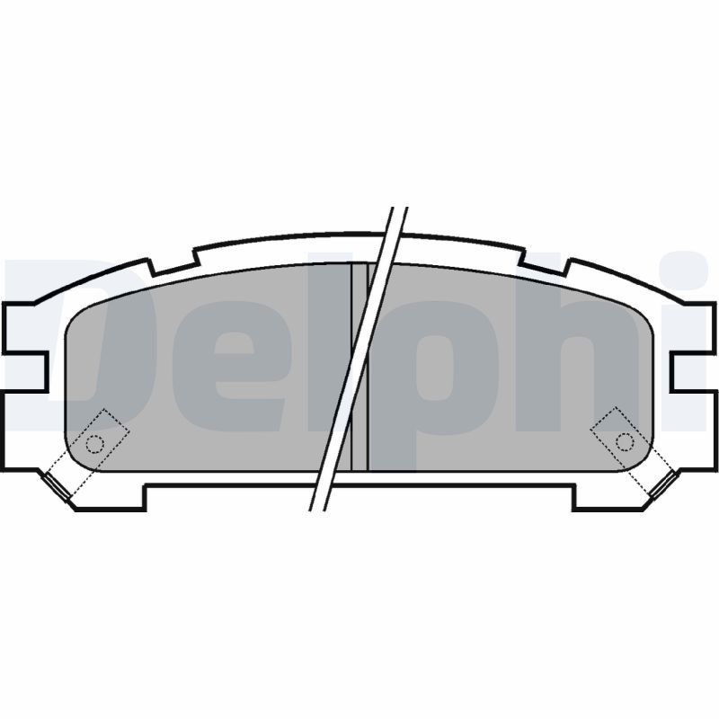 Комплект гальмівних накладок, дискове гальмо, Delphi LP814