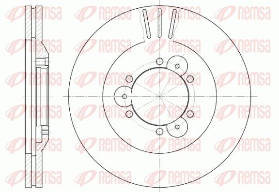 REMSA диск тормоз.передн.280*26 вентил.OPEL Frontera,Monterey с ABS