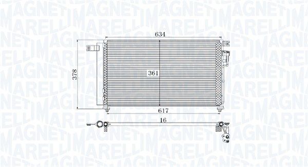 Конденсатор, система кондиціонування повітря, Magneti Marelli 350203961000