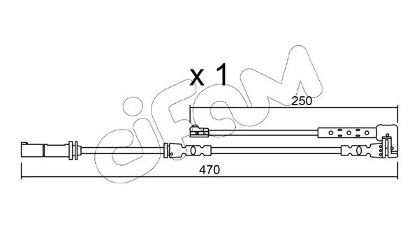 CIFAM figyelmezető kontaktus, fékbetétkopás SU.338