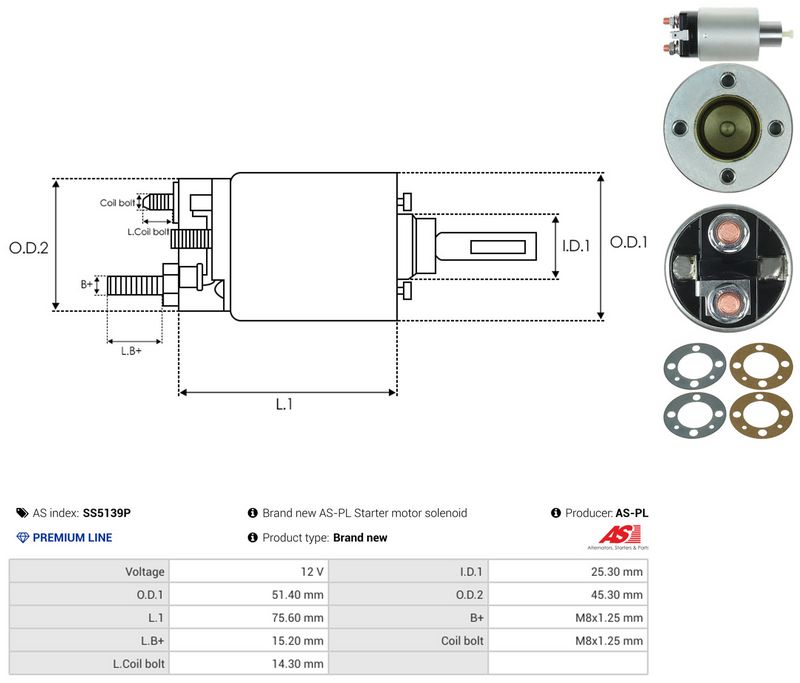 Magnetlülitus, starter, AS-PL SS5139P
