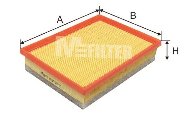 Повітряний фільтр, Mfilter K7157