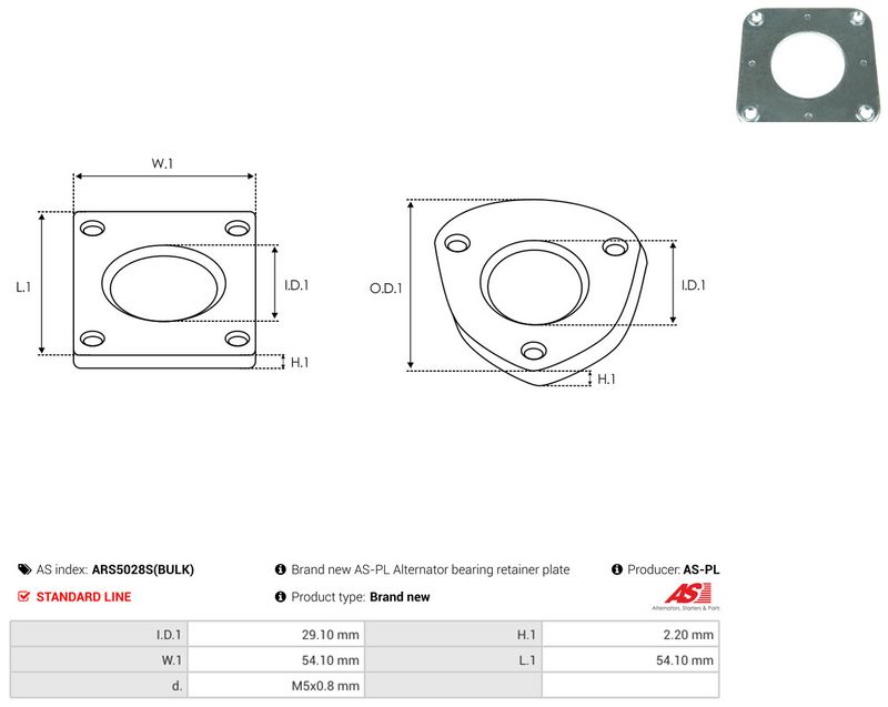 AS-PL ARS5028S(BULK) Repair Set, alternator