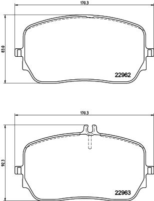 Комплект гальмівних накладок, дискове гальмо, Hella 8DB355039-211