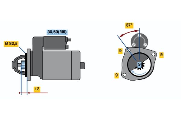 BOSCH 0 986 018 450 Starter