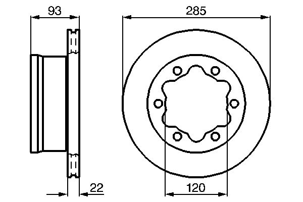 BOSCH 0 986 478 555 Brake Disc