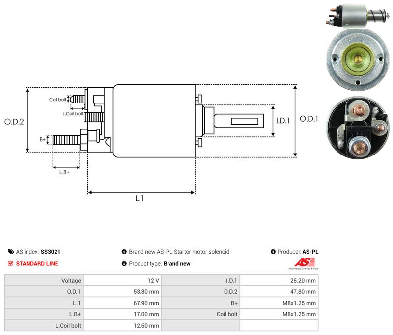 Magnetlülitus, starter, AS-PL SS3021