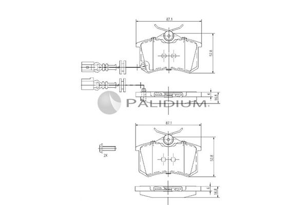 ASHUKI by Palidium fékbetétkészlet, tárcsafék P1-1101