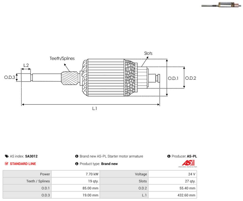 Ankur, starter, AS-PL SA3012