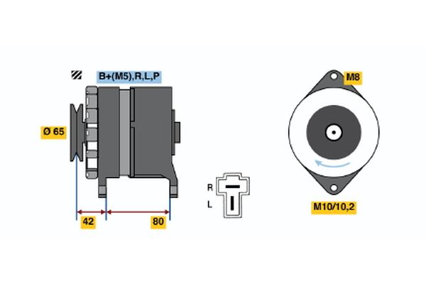 BOSCH Dynamo / Alternator 0 986 032 641