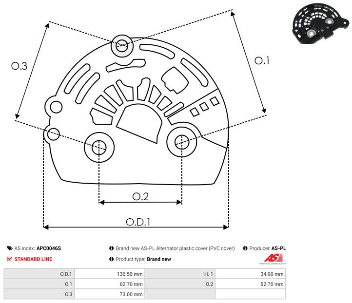 Kaitsekate, generaator, AS-PL APC0046S