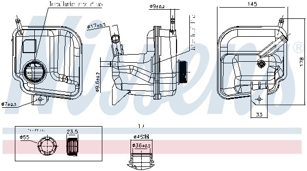 NISSENS 996401 Expansion Tank, coolant