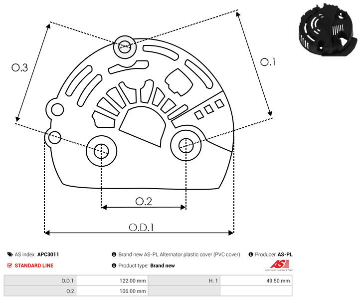 Kaitsekate, generaator, AS-PL APC3011