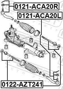 FEBEST 0122-AZT241 Inner Tie Rod