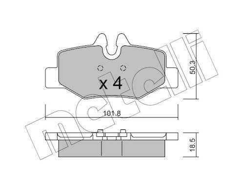 Plaquettes+de+frein+à+disque METELLI 22-0576-0
