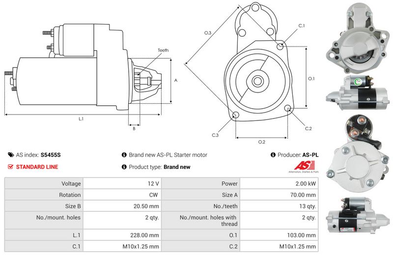 AS-PL S5455S Starter