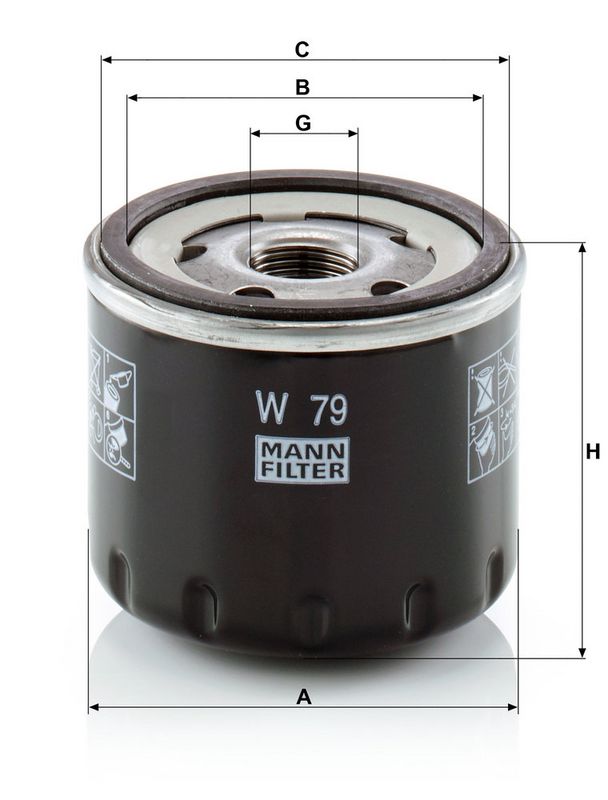 Õlifilter, MANN-FILTER W 79