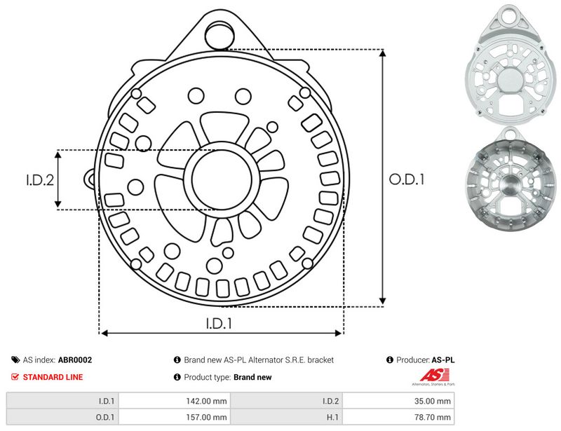 AS-PL ABR0002 Protective Cap, alternator