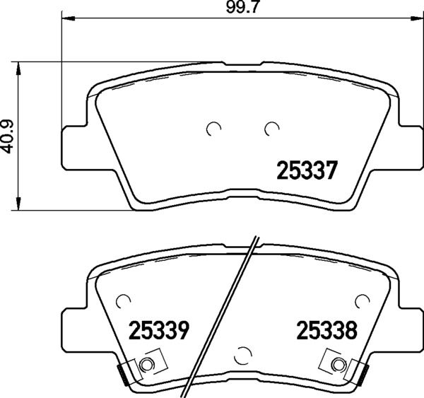 Комплект гальмівних накладок, дискове гальмо, Brembo P30094X