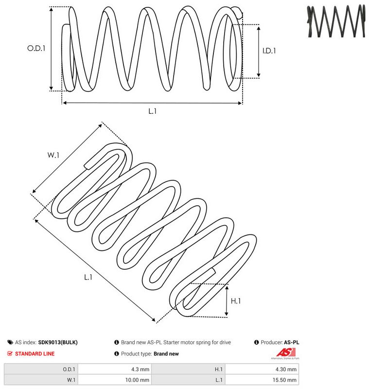 AS-PL SDK9013(BULK) Repair Kit, starter