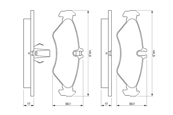 BOSCH 0 986 424 463 Brake Pad Set, disc brake