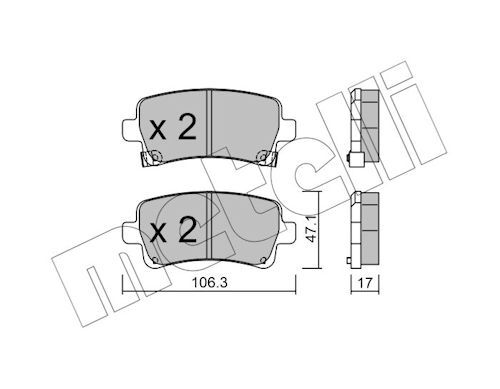 Plaquettes+de+frein+à+disque METELLI 22-0844-0