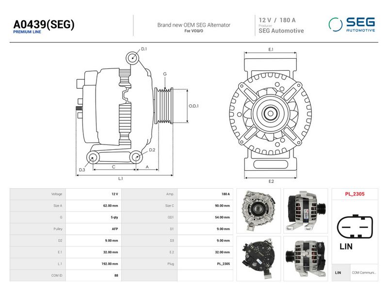 This part match OEM code: 30667119