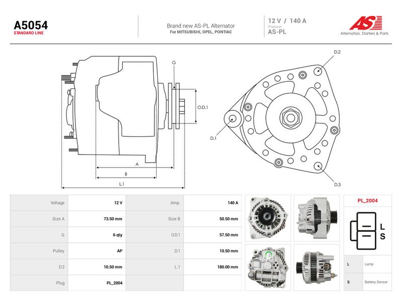 Generaator, AS-PL A5054