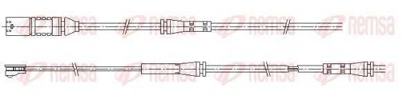 Конт. попер. сигналу, знос гальм. накл., Remsa 001202