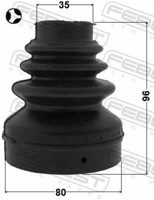 FEBEST 2515-C4T Bellow Kit, drive shaft