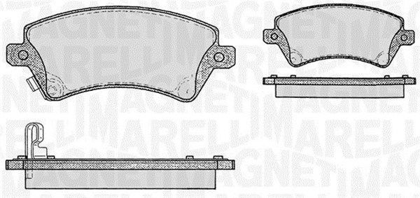 Комплект гальмівних накладок, дискове гальмо, Magneti Marelli 363916060408