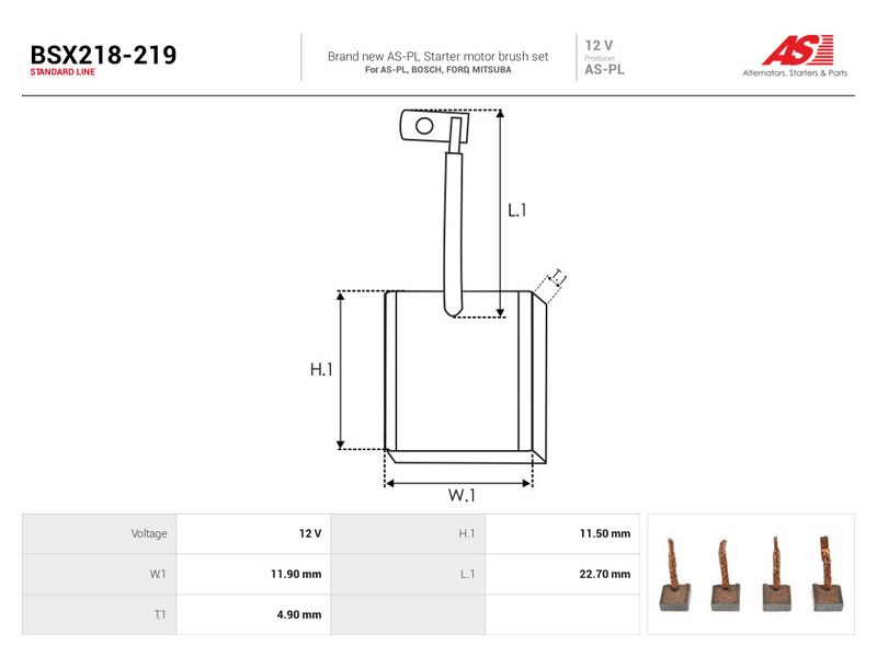Süsinikuhari, starter, AS-PL BSX218-219