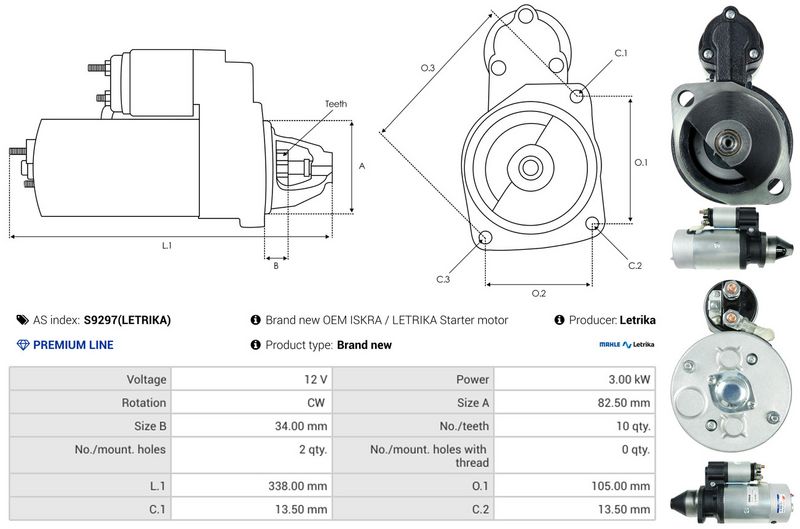 AS-PL S9297(LETRIKA) Starter