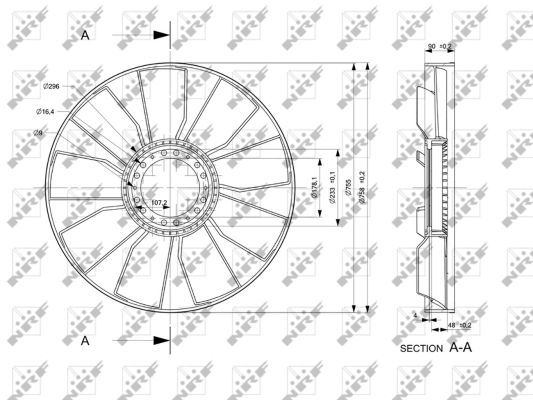 NRF 49813 Fan Wheel, engine cooling