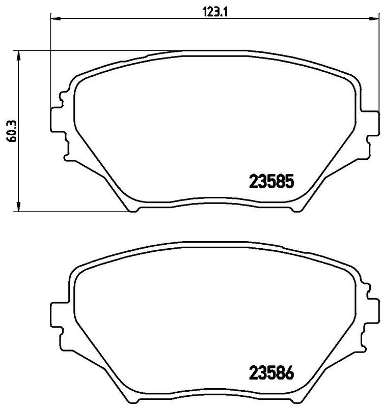 Piduriklotsi komplekt, ketaspidur, BREMBO P 83 055