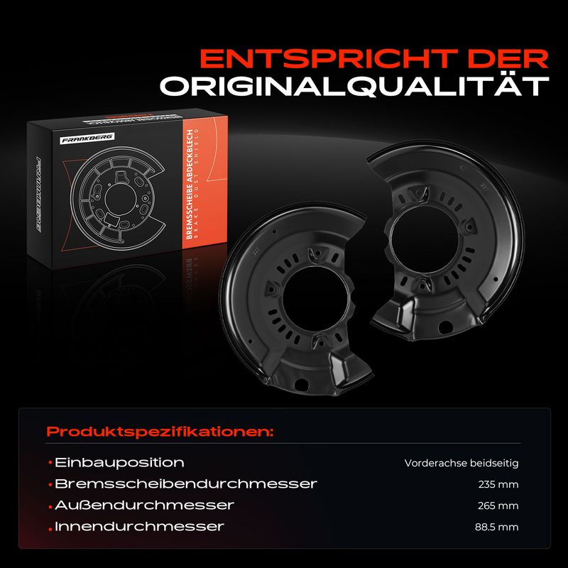 Frankberg 5481FB0032621 Splash Guard, brake disc