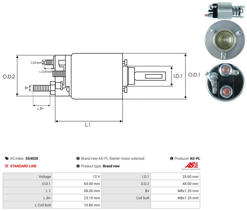 Magnetlülitus, starter, AS-PL SS4020