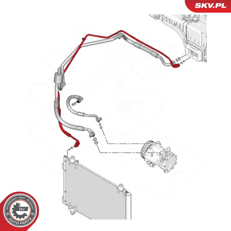 Kõrgsurve-, madalsurvetorustik, kliimaseade, ESEN SKV 43SKV593
