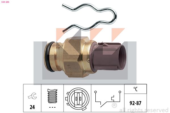 KW hőkapcsoló, hűtőventilátor 550 285