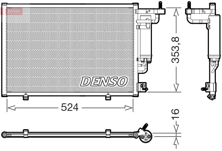 Конденсатор, система кондиціонування повітря, Denso DCN10059