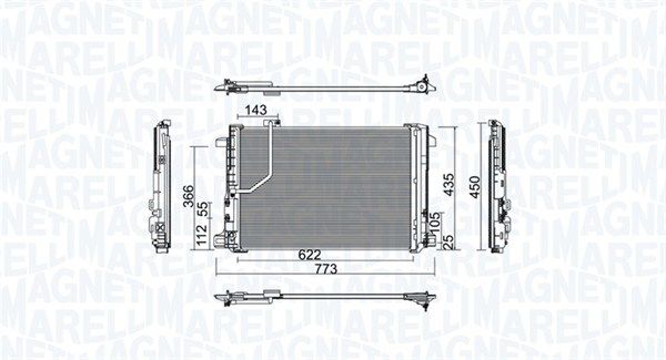 MAGNETI MARELLI kondenzátor, klíma 350203755000