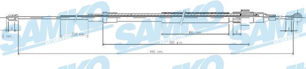 Тросовий привод, стоянкове гальмо, Samko C0938B