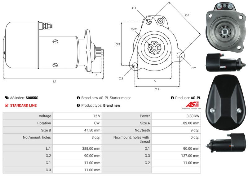 AS-PL S0855S Starter