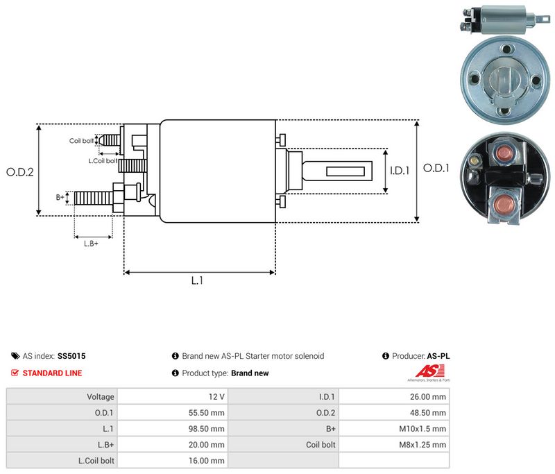 Magnetlülitus, starter, AS-PL SS5015