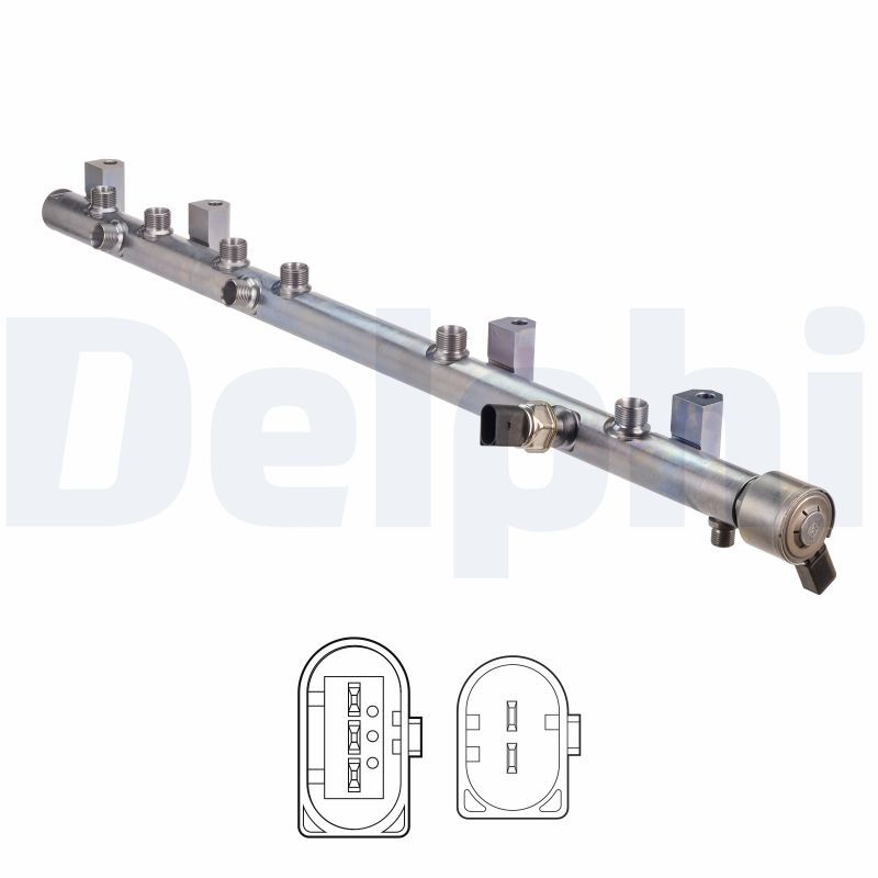 Delphi F2P High Pressure Fuel Rail BEBR3A01100 1934321