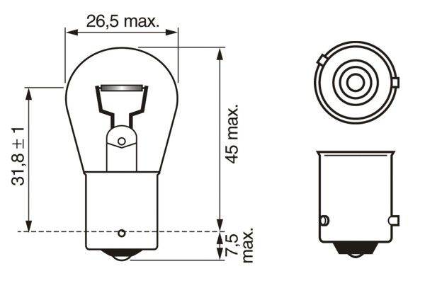 BOSCH 1 987 302 703 Bulb, direction indicator