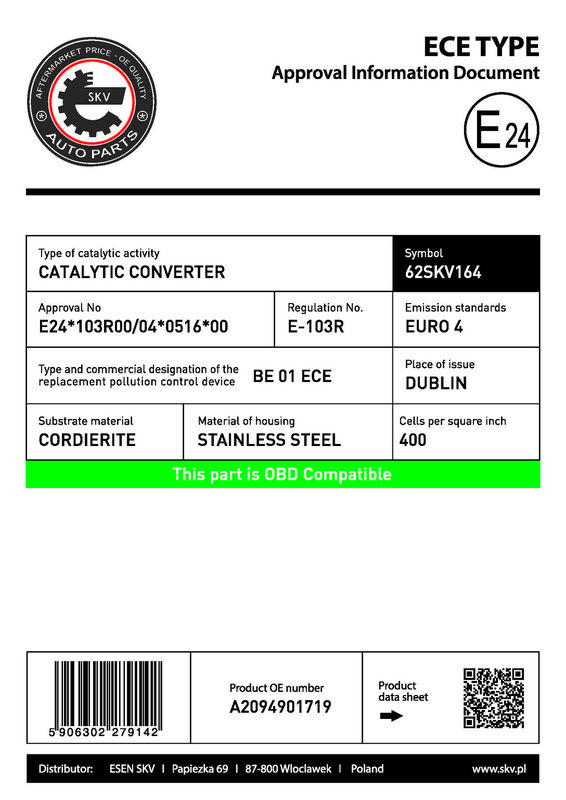 Prekės atitinka OEM kodą: 2094900119
