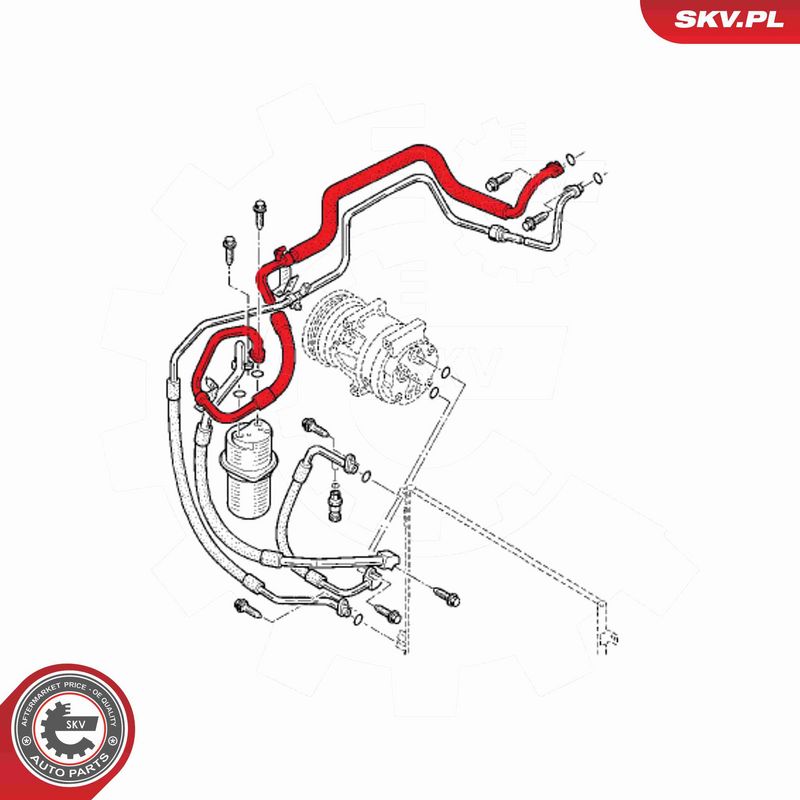 ESEN SKV 54SKV676 High/Low-pressure Line, air conditioning